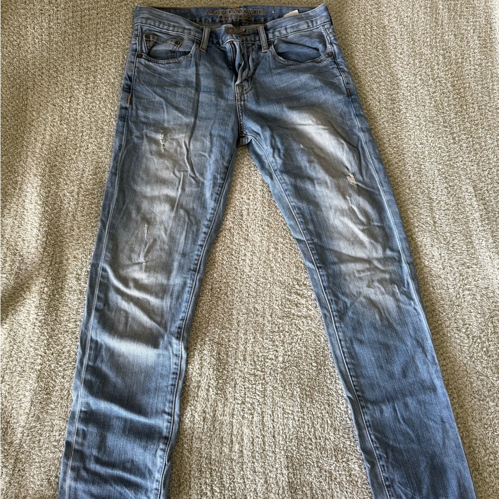 Stylish Faded Blue Jeans